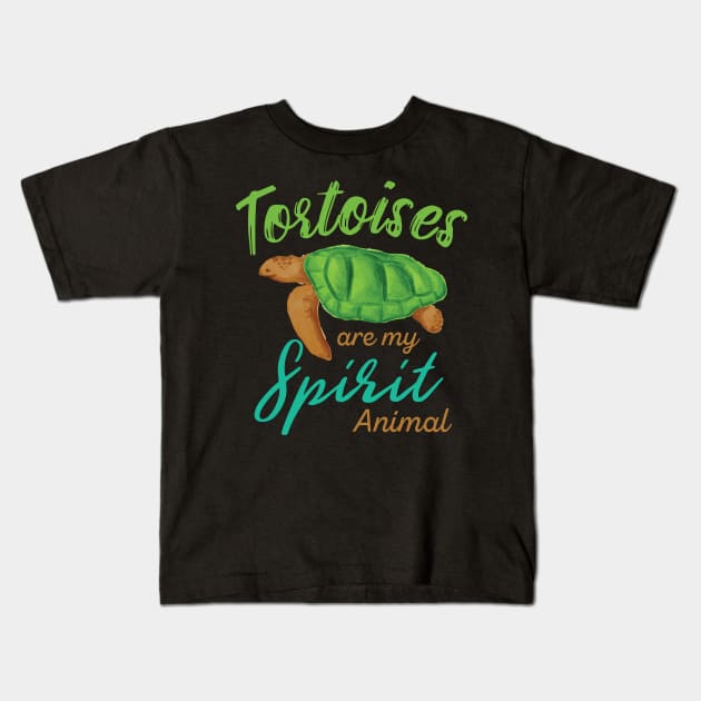 Tortoises Are My Spirit Animal Kids T-Shirt by GDLife